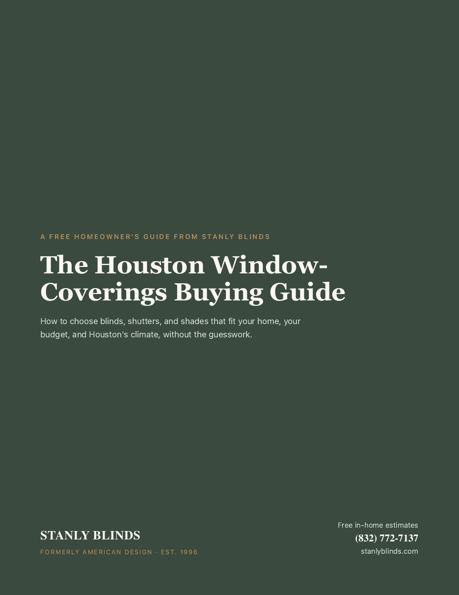 Cover of the Houston Window-Coverings Buying Guide